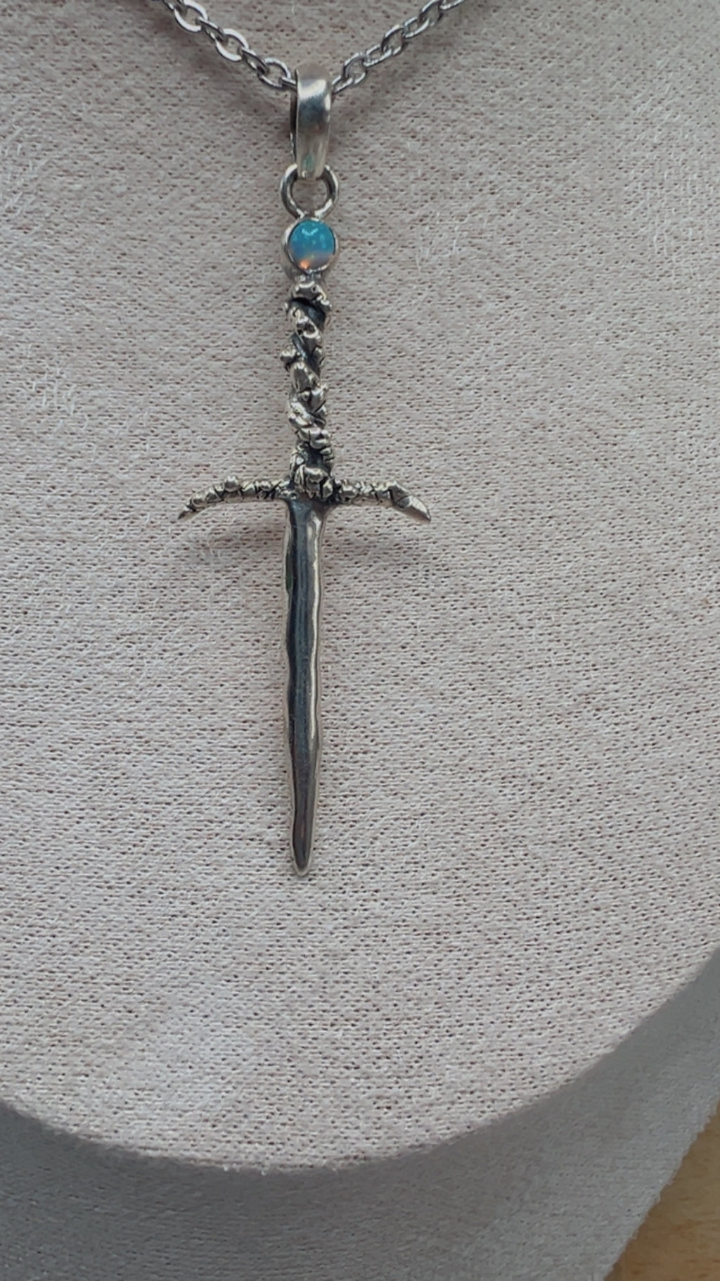 Snake Dagger Opal Set Sterling Silver 925