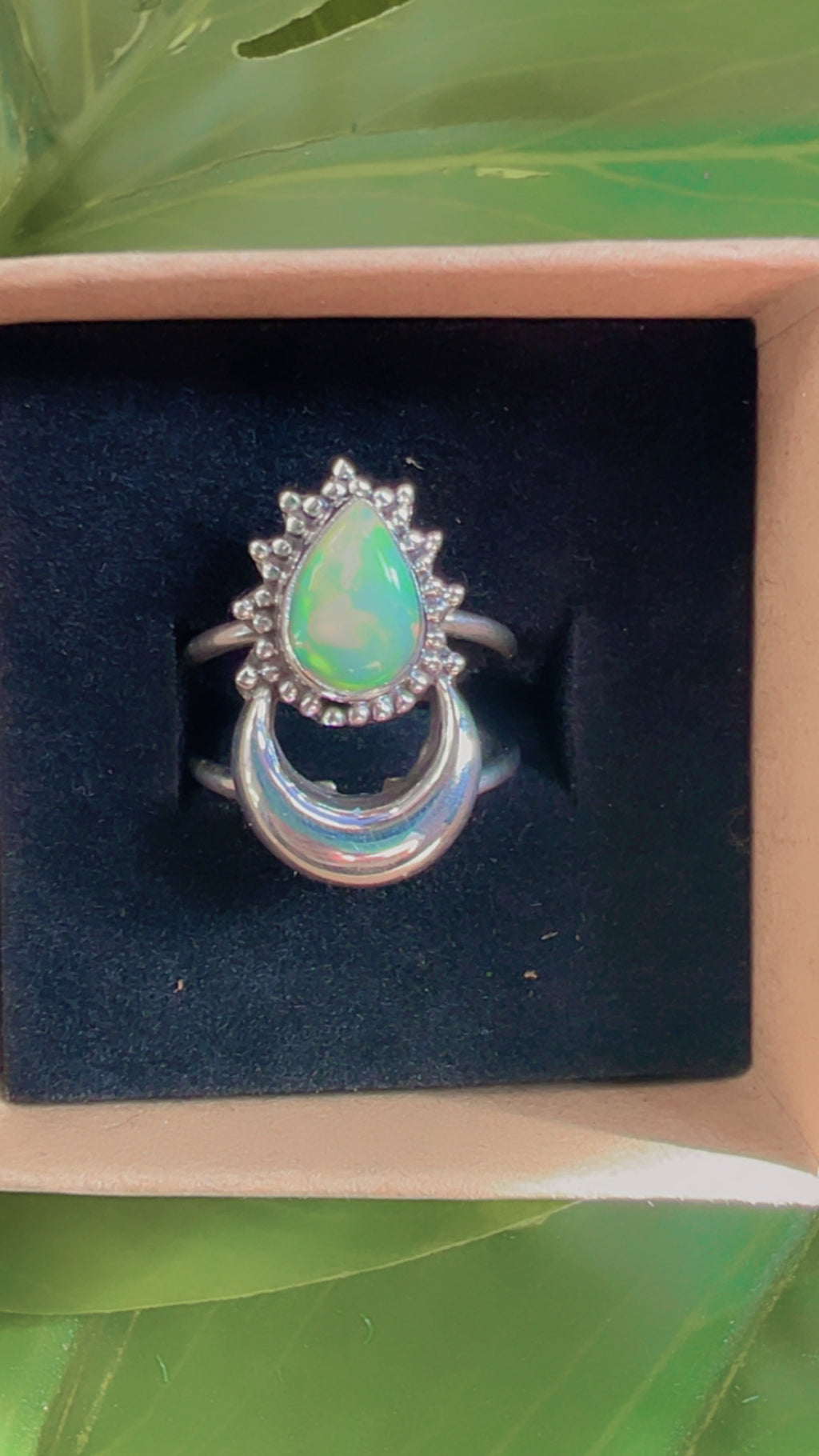 Aurora Moon Opal Guardian Ring
Authentic Opal · Protection · Inner Radiance